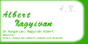 albert nagyivan business card